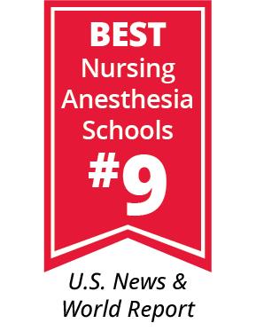 #9 best nurse anesthesia program badge