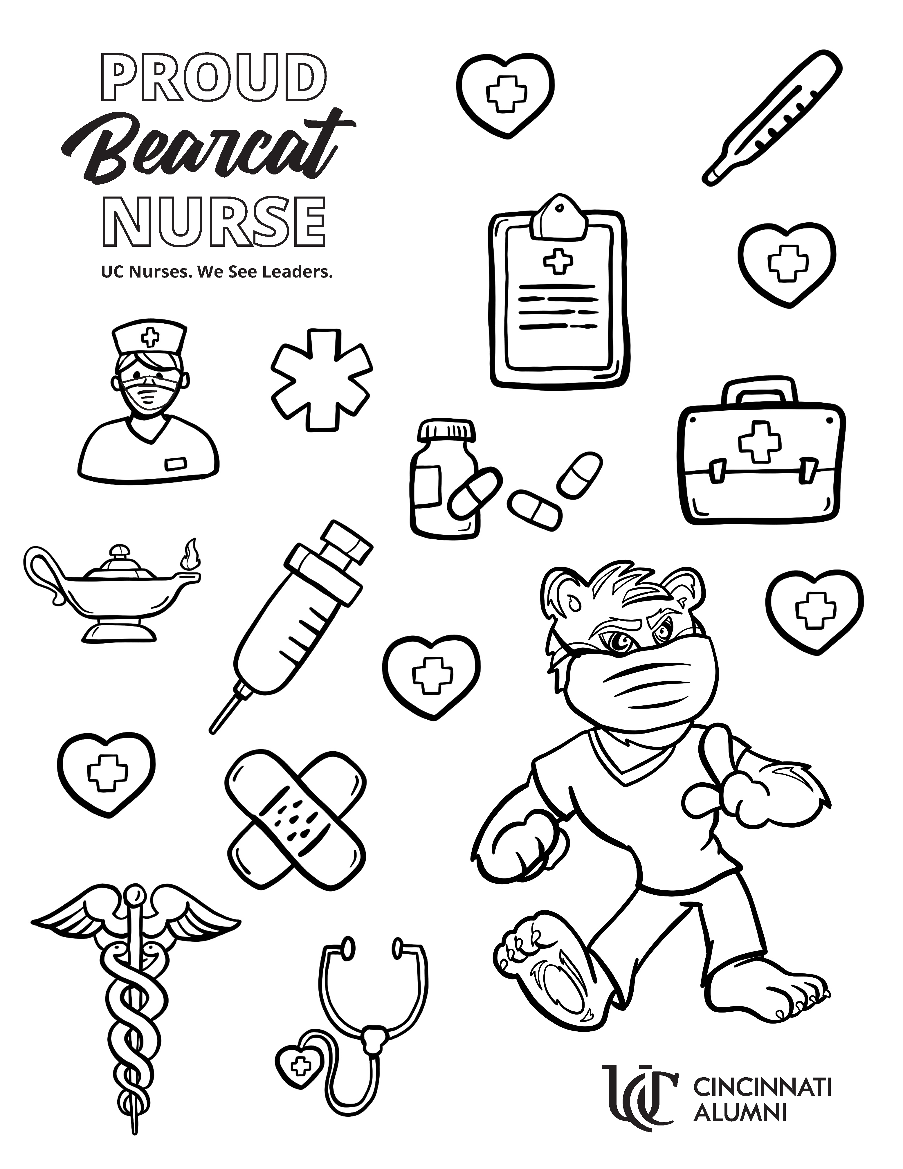UC Nursing Coloring Page