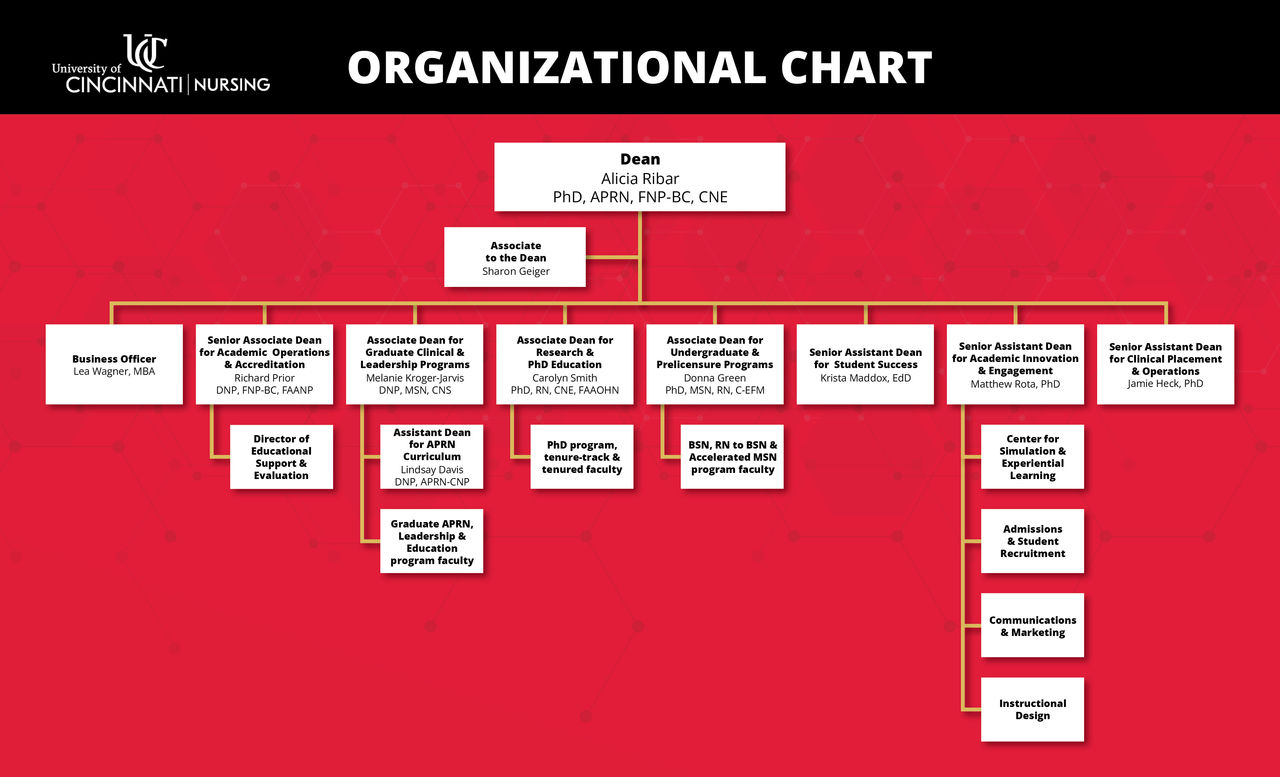 UC College of Nursing Organizational Chart